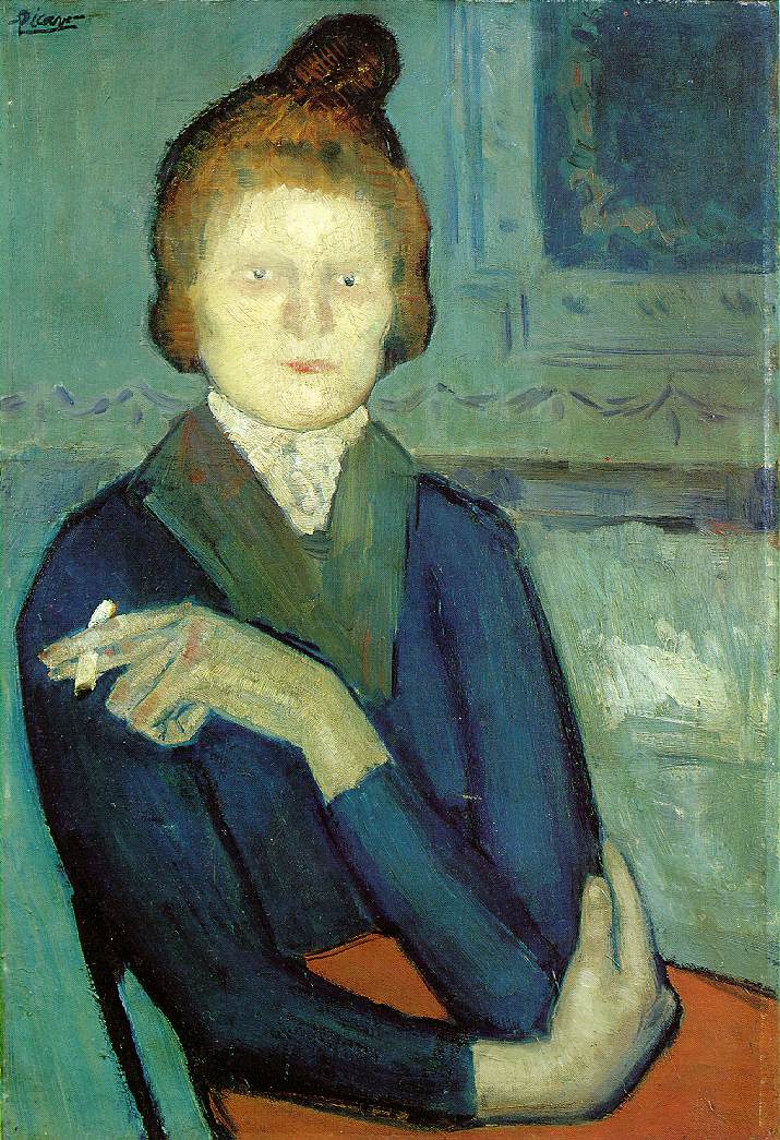Picasso Woman with cigarette 1903